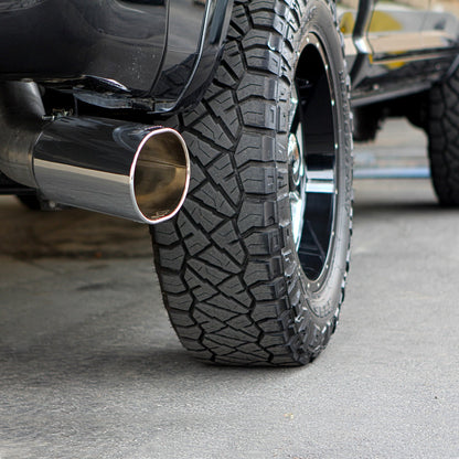 Monster Exhaust System 5-inch Single Exit Chrome Tip for 13-18 Ram 2500/3500 6.7L Cummins Mega-Cab SB Banks Power