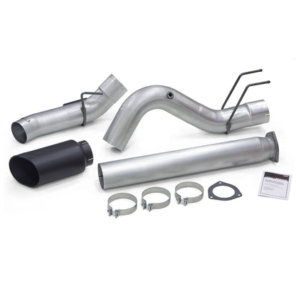 Monster Exhaust System 5-inch Single Exit Black Tip 2017-Present Ford F250/F350/F450 6.7L Banks Power