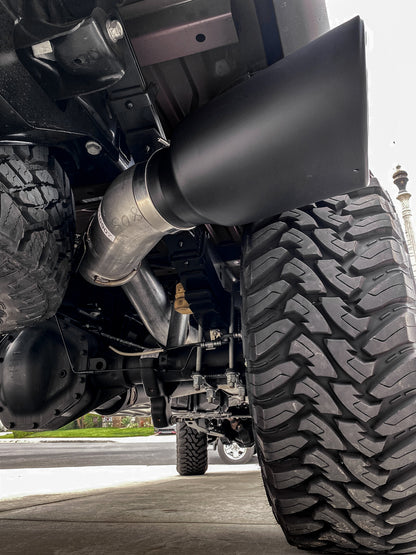 Monster Exhaust System 5-inch Single Exit Black Tip 2017-Present Ford F250/F350/F450 6.7L Banks Power