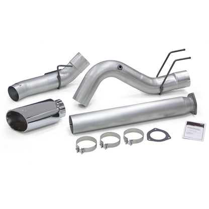 Monster Exhaust System 5-inch Single Exit Chrome Tip 2017-Present Ford F250/F350/F450 6.7L Banks Power