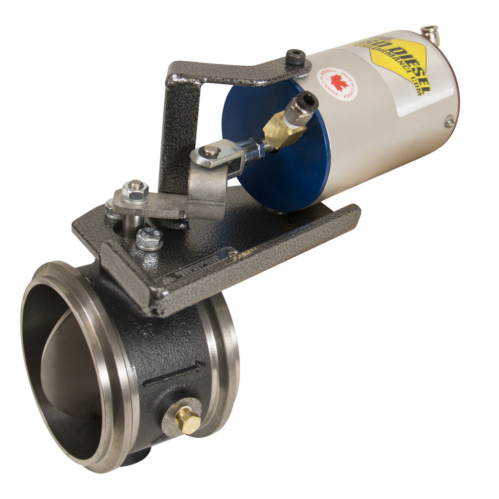 EXHAUST BRAKE w/APPS REMOTE MOUNT VACUUM CONTROLLED 60psi 4-INCH EXHUAST DODGE 24-VALVE 5.9L CUMMINS 1998.5-2002