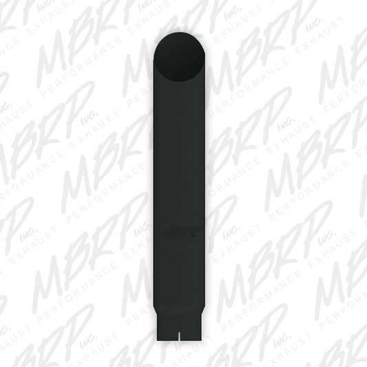 MBRP 1 pc Stack 6 Angle Cut 36 Black Coated 5 inlet B1660BLK