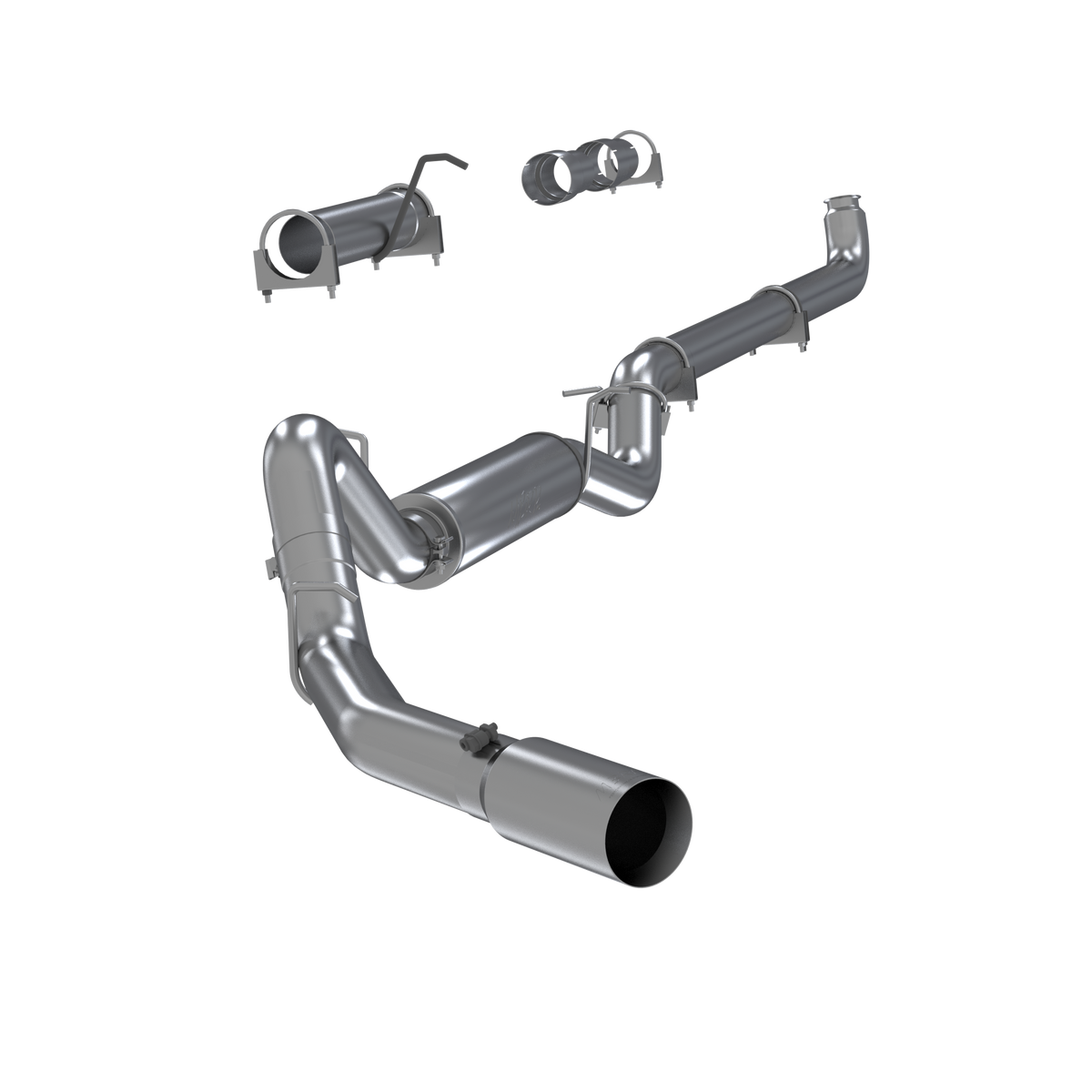 4 Inch Single Side Exhaust Pipe For 01-07 Silverado/Sierra 2500/3500 Duramax Extended/Crew Cab MBRP