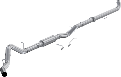 2001-2004 Chevrolet/GMC Silverado/Sierra 2500/3500 6.6L EC/CC 4 Inch Downpipe-Back Single Side Exit Aluminized Steel MBRP