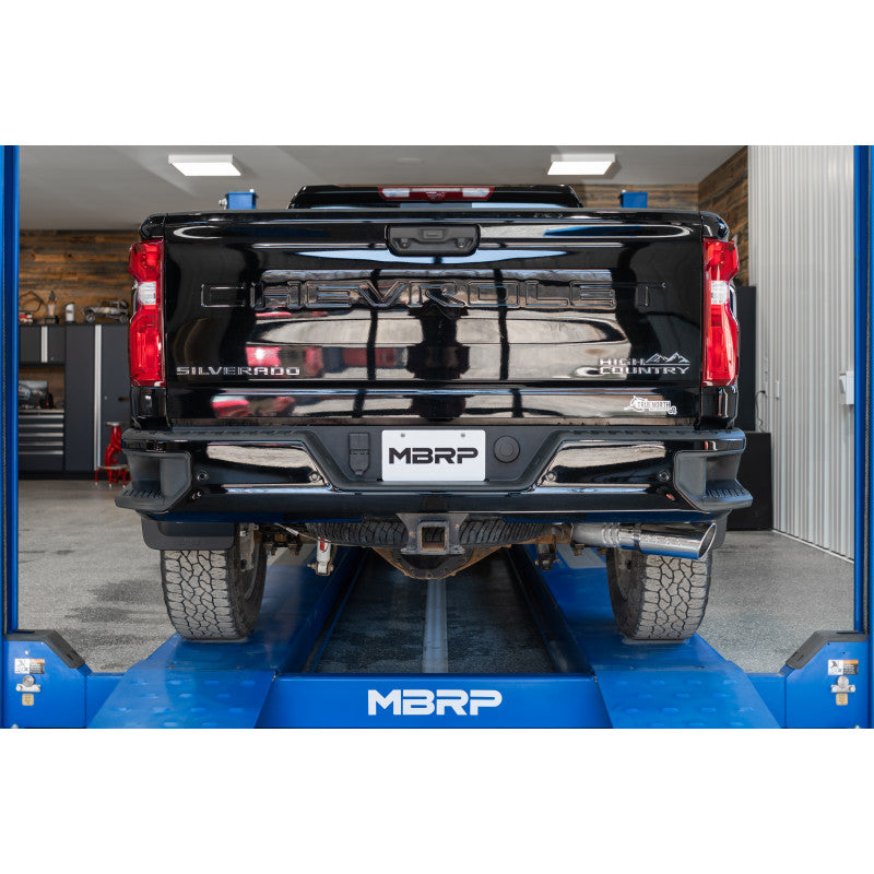 2020-2021 Chevy/GMC 2500/3500 Installer Series Aluminized Steel 4 Inch Filter Back Single Side Exit Exhaust System MBRP