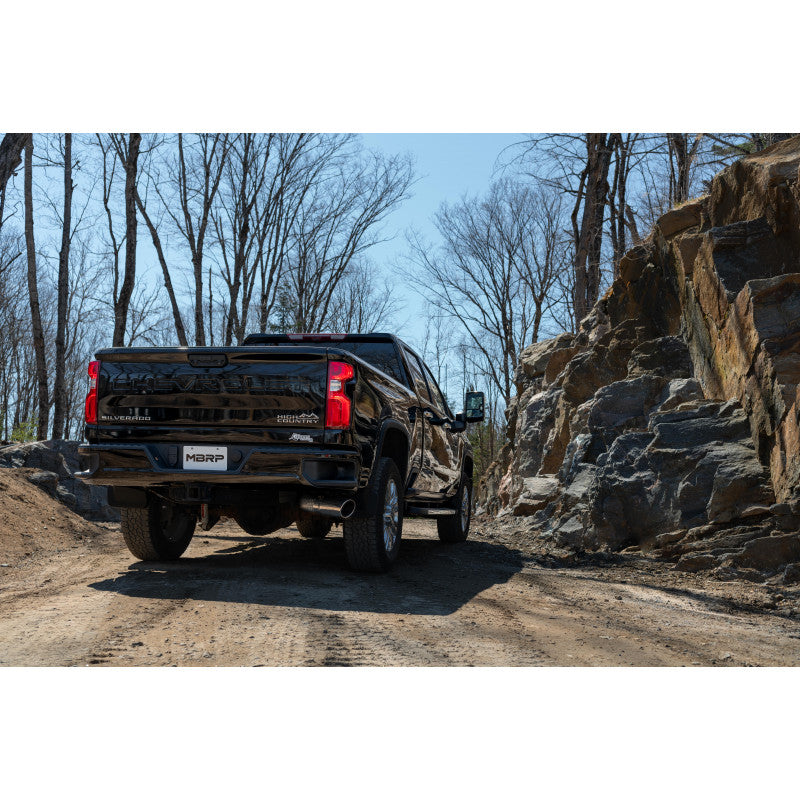 2020-2021 Chevy/GMC 2500/3500 Installer Series Aluminized Steel 4 Inch Filter Back Single Side Exit Exhaust System MBRP