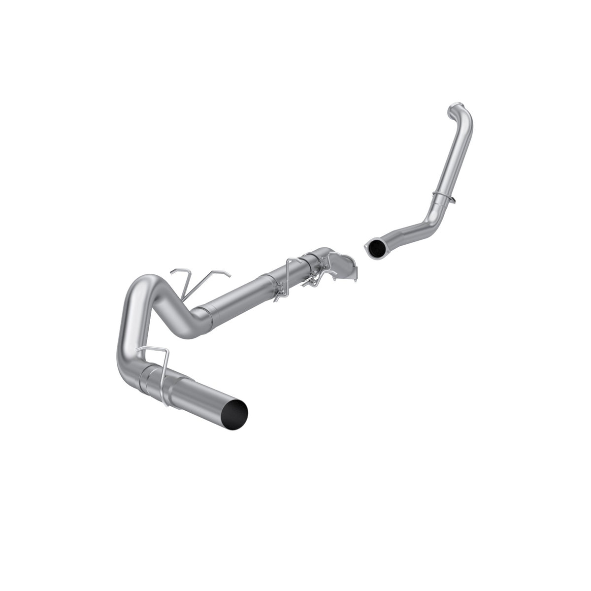 03-07 Ford F-250/350 6.0L EC/CC Armor Lite 4 Inch Turbo Back Single Side Exit No Muffler Retains Factory Catalytic Converter MBR