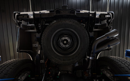 17-Up Ford F-250/350/450 6.7L 4 Inch Filter Back Single Side Dual Exit, Armor Plus T409 Stainless Steel, MBRP
