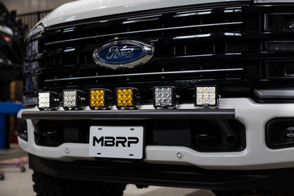 2017-Up Ford  F250/ F350/ F450/ F550 Superduty Black-Coated Bumper Light Mounting Bar MBRP
