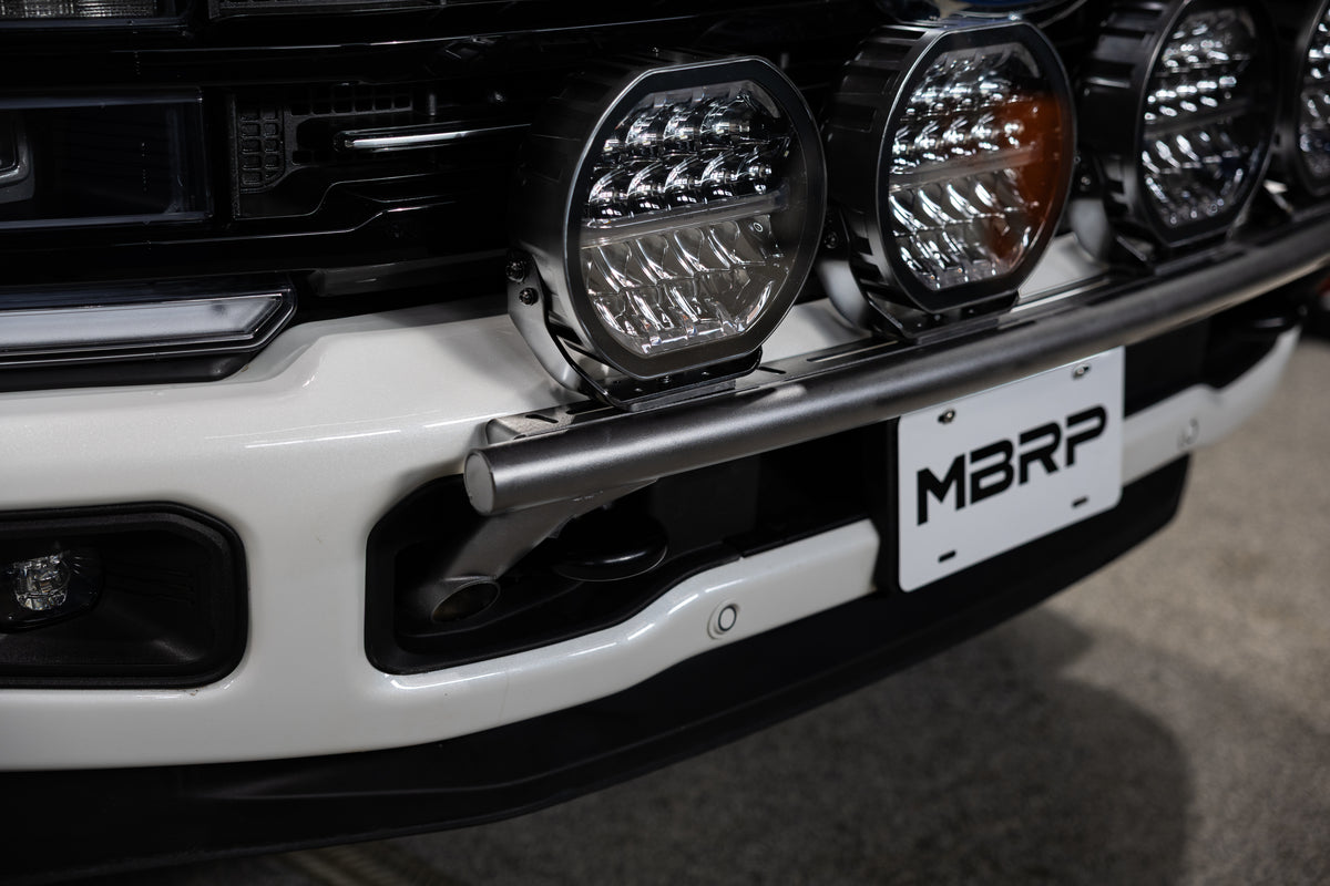 2017-Up Ford  F250/ F350/ F450/ F550 Superduty Black-Coated Bumper Light Mounting Bar MBRP