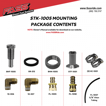 FASS Diesel Fuel Bulkhead and Viton Suction Tube Kit