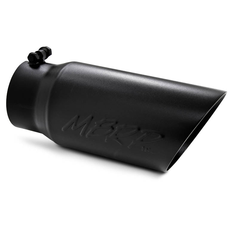 MBRP Black Coated Tip; 5 OD Dual Wall Angled 4 inlet 12 length T5053BLK