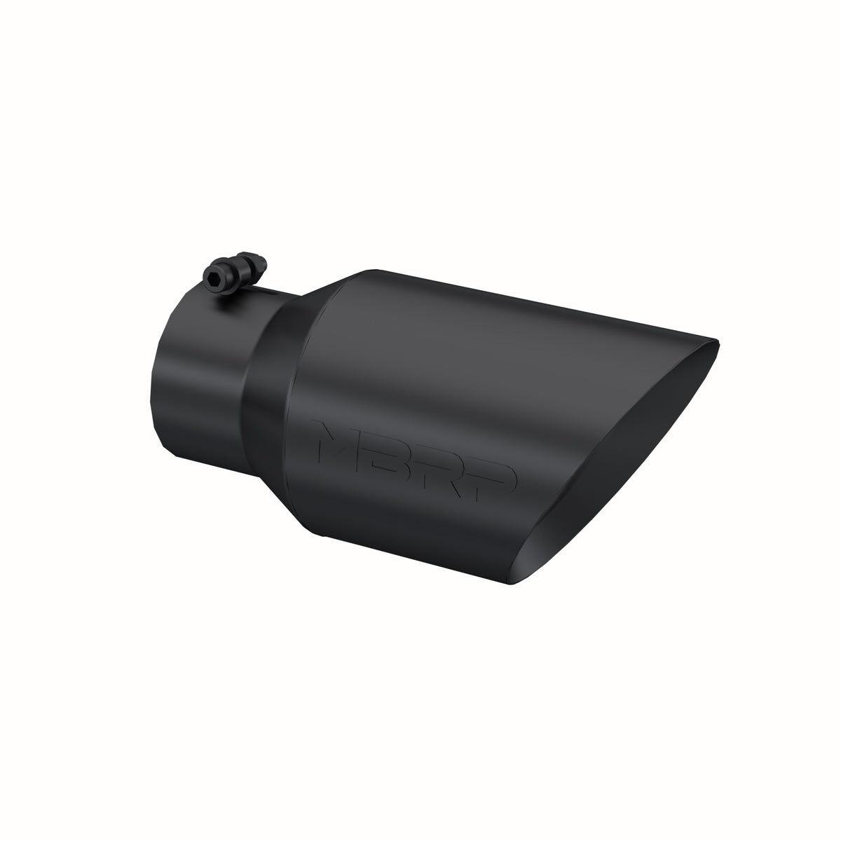 Black Coated Exhaust Tail Pipe Tip 6 Inch OD Dual Wall Angled 4 Inch Inlet 12 Inch Length  MBRP