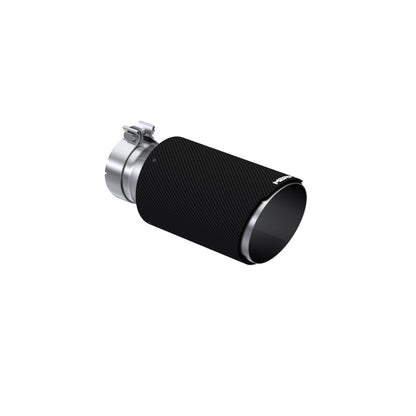 Universal Carbon Fiber 4-Inch Inlet 6-Inch OD 12-Inch Length Dual Wall Angle Cut MBRP
