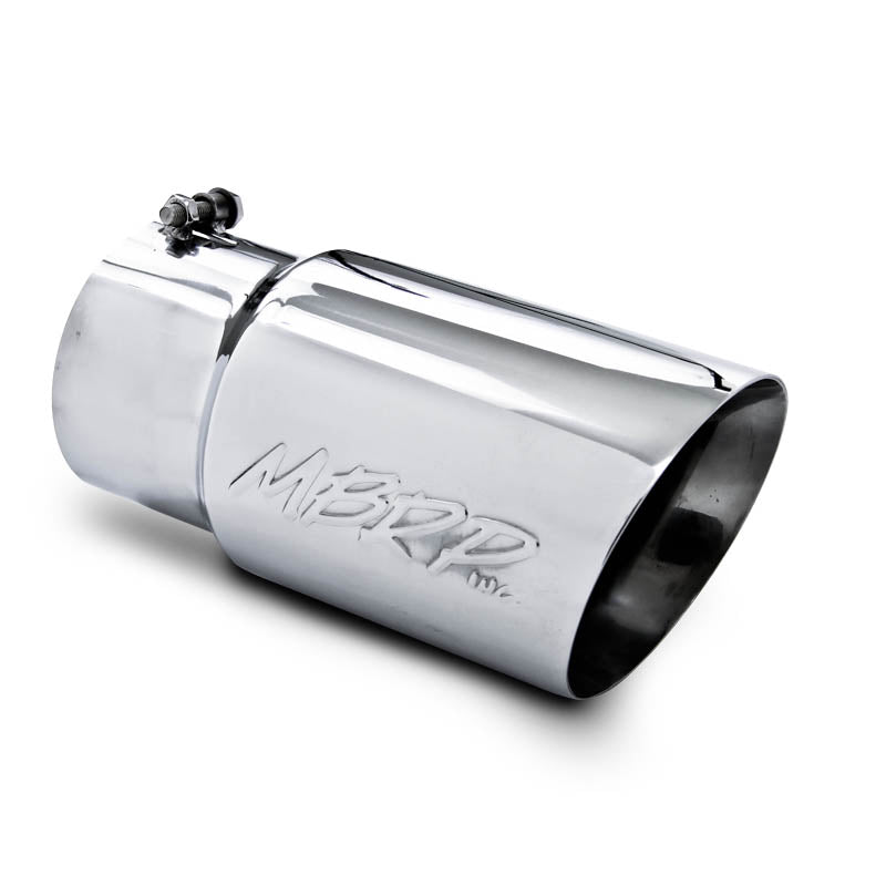 MBRP T304 Stainless Steel Tip; 6 OD Dual Wall Angled 5 inlet 12 length T5074