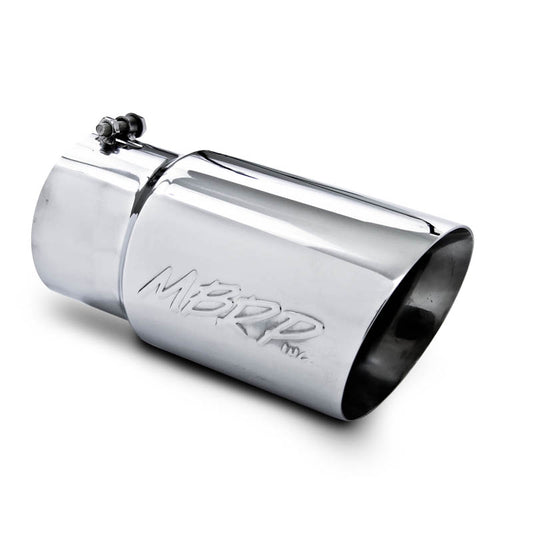 MBRP T304 Stainless Steel Tip; 6 OD Dual Wall Angled 5 inlet 12 length T5074