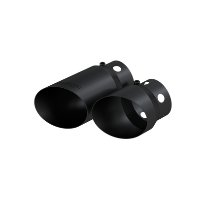 08-23 Ford 6.4L, 6.7L Powerstroke Black-Coated Tip 4 Inch ID 5 Inch Outlet Tip Cover Set 6.75 Inch 9.75 Inch Length MBRP