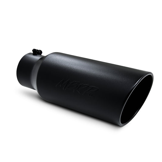 MBRP Black Coated Tip; 7 OD; Rolled End; 5 ID; 18 length T5127BLK