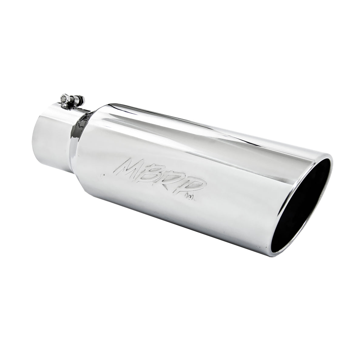 MBRP T304 Stainless Steel Tip; 6 OD; Rolled end; 4 ID; 18 length T5130