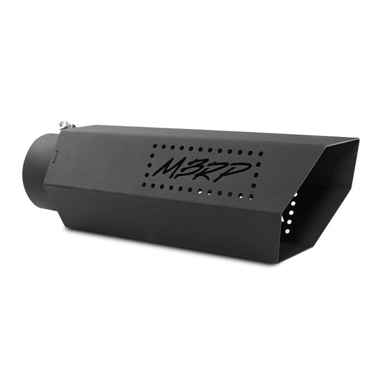 MBRP Black Coated Hex Tip; 4 ID; 5 OD; 16 length ; No Logo Plate T5165BLK