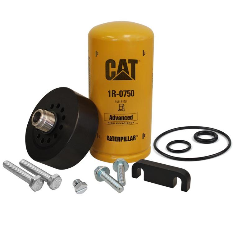 2001-2016 LB7/LLY/LBZ/LMM/LML XDP Fuel Filter Adapter, Bleeder Screw & Spacer w/ CAT 1R-0750 Filter