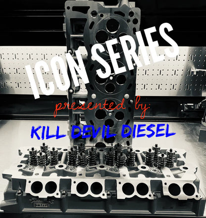 KDD CNC Ported ICON Series Aluminum O-Ringed 6.4 Cylinder Heads -Race Port/Big Valves